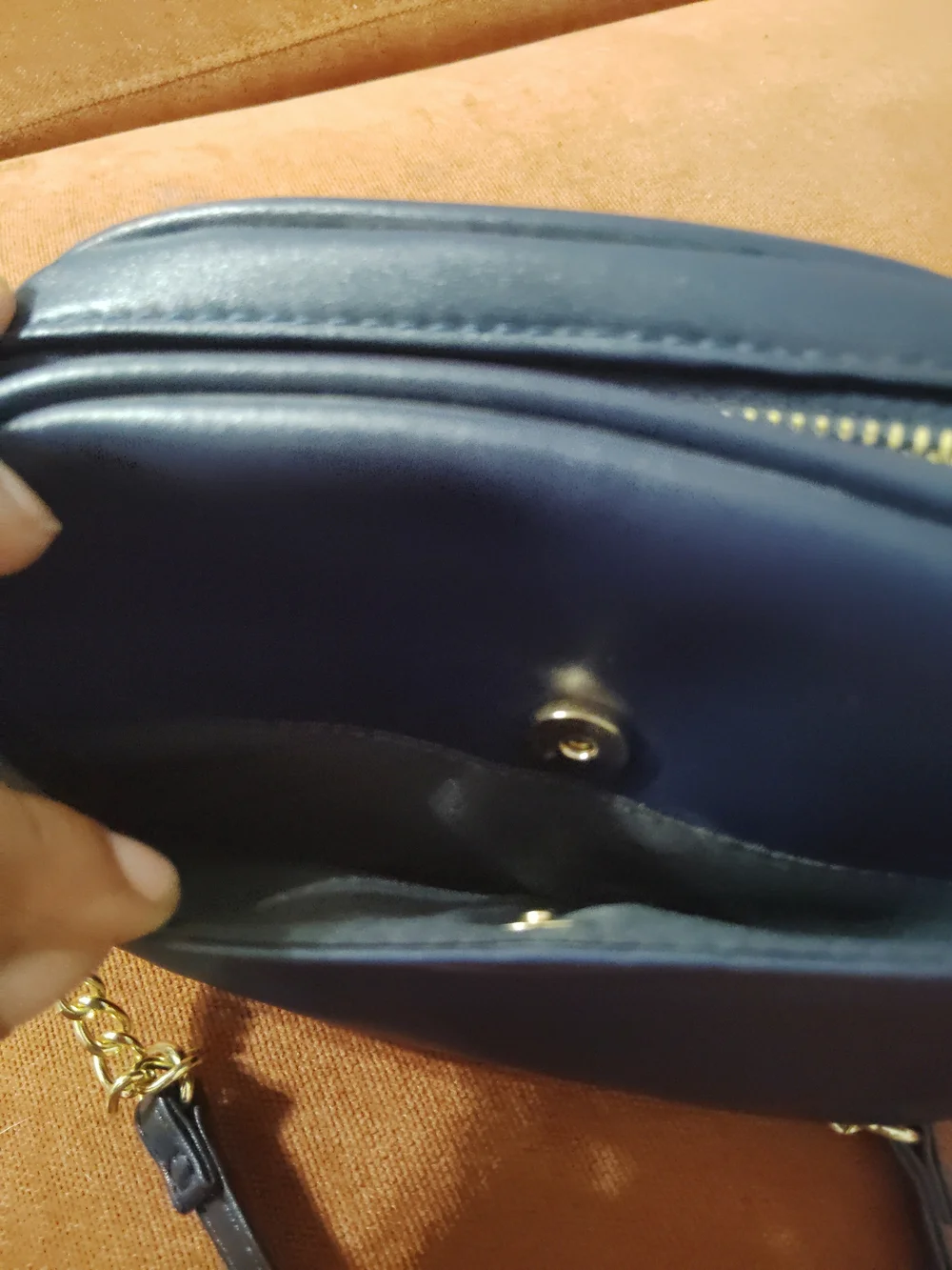 Bebe Sophia Quilted Canteen Navy Crossbody with Gold Hardware!